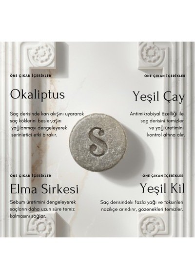 Sipea Fresh Balance Yağlı Saçlar İçin Katı Şampuan/kadın-erkek Şampuan