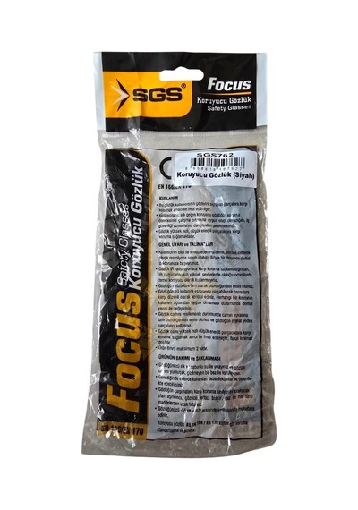 Sgs Focus Koruyucu Kaynak Gözlüğü - Siyah - En 166 En 170