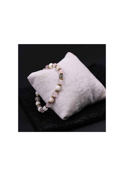 Ay Taşı-pembe Kuvars Taşı-hematit Taşı Mix 6 Mm Doğal Taş Bilek Renkli