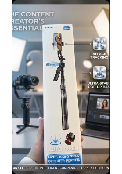 Xk-selfie10 Yapay Zeka Destekli Akıllı Yüz Takibi 360 Canlı Yayın Standı, Sabit Çekim Gimbal Tripod