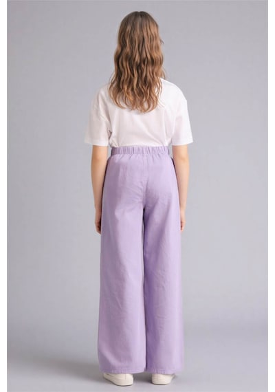 Defacto Wıde Leg Düz Paça Gabardin Pantolon Kız Çocuk G0607a826smpr143 Mor-pr143 Defacto Wıde Leg Düz Paça Gabardin Pantolon Kız Çocuk G0607a826smpr143 Mor-pr143