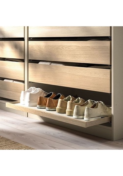 Ikea Komplement Sürgülü Raf, Ağartılmış Meşe Görünümlü, 100x58 Cm