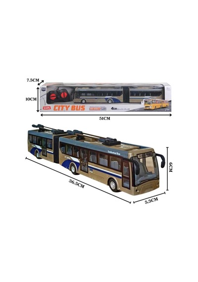 Ctoy Ht227 Uzaktan Kumandalı Körüklü Şehir Otobüsü 61984 Gri Çok Renkli