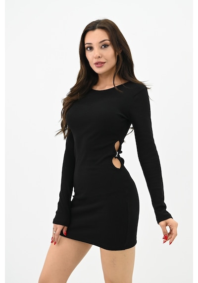 Koza Butik Kadın Pencere Detaylı Mini Elbise 5215-24 001