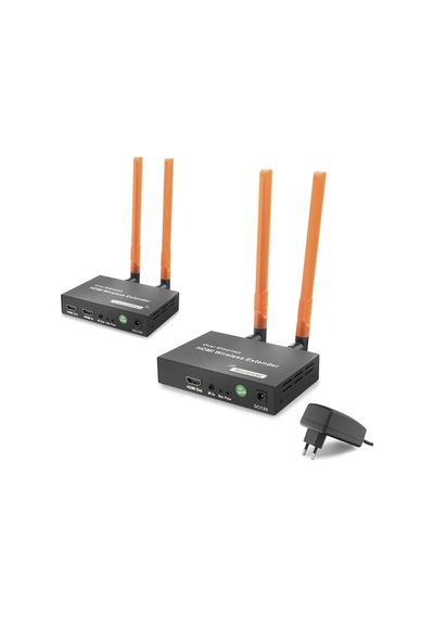Hdmi Kablosuz Görüntü Ve Ses Aktarım Seti Loop-out 1080p 300 M Siyah Hdx1384
