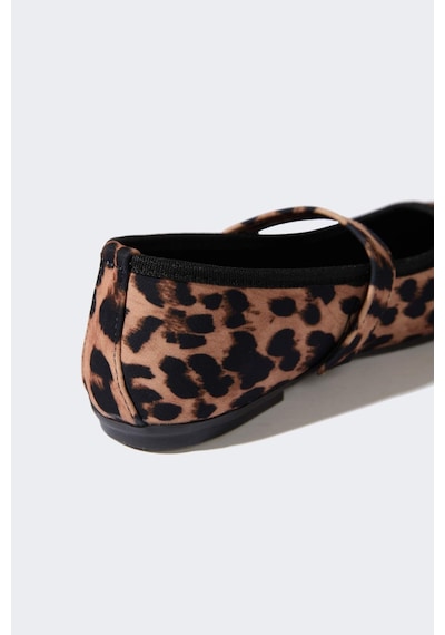 DeFacto Kız Çocuk Leopar Desenli Slip On Düz Taban Babet E7807A825SMKR1 Çok Renkli
