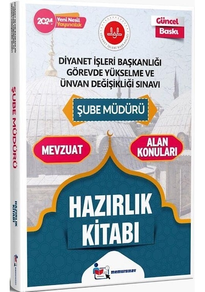 2024 Diyanet İşleri Başkanlığı Gys Ve Uds Şube Müdürü Hazırlık Kitabı Memur Sınav