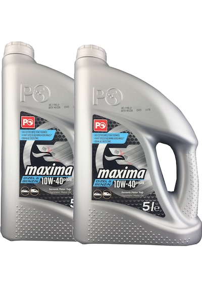 Petrol Ofisi Maxima Plus 10W-40 Sentetik Motor Yağı 2 x 5 L