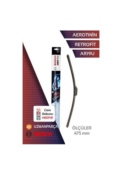 Bosch Aerotwin Retrofit Ar19u Klasik Kancalı Muz Tipi Ön Tek Silecek 475mm - 3397008533