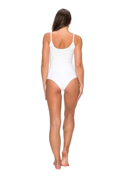 Kadın Modal Spagetti Askılı Kancalı Bodysuit Tops Atlet Belinay0860 001