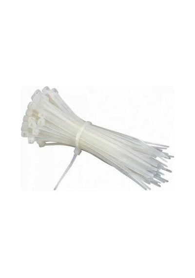 Beyaz Cırt Plastik Kelepçe 10 cm Kablo Bağı - 2.5*100mm 100 adet