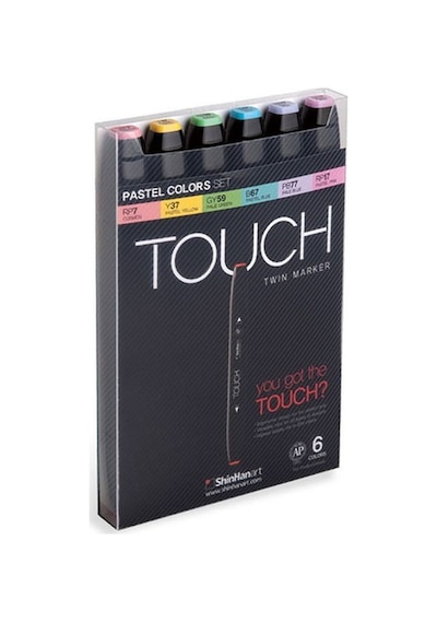 Touch Twin Marker Seti 6 Renk Pastel Renkler