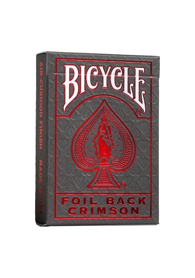 Bicycle Metalluxe Foil Back Crimson Red Kırmızı Kart Premium İskambil Oyun Kağıdı Kartları Destesi