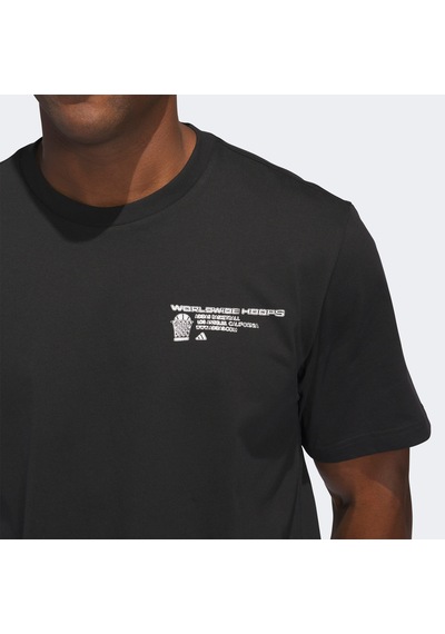 Adidas Worldwide Hoops Graphic Erkek Siyah Basketbol T-shirtü Jm2225 SIYAH