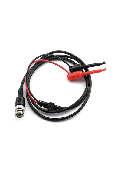 Bnc To Kanca Tip Test Ölçme Probu Osiloskop Ve Sinyal Jeneratörü Probu 1 Metre 2.5a 50ohm Kırmızı