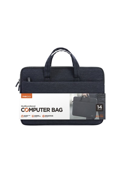 Recci Rcs-s06 Su Geçirmez 14 İnç Laptop Ve Notebook Çantası Polyester Kumaş Siyah