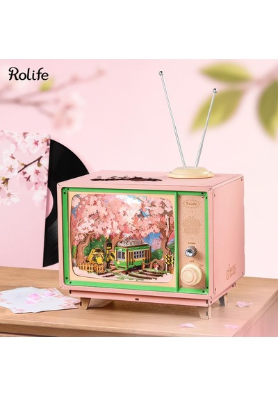 Rolife Amt02 Tv Görünümlü Müzik Kutusu Sakura Dreamy Tour Dıy Minyatür Maket Model Seti Ahşap 3d Wooden Puzzle 3d Model Kit Detaylı Dekoratif Hobi Seti Ahşap Maket Rolife Amt02 Tv Görünümlü Müzik Kutusu Sakura Dreamy Tour Dıy Minyatür Maket Model Seti Ahşap 3d Wooden Puzzle 3d Model Kit Detaylı Dekoratif Hobi Seti Ahşap Maket