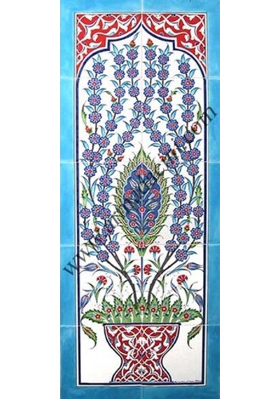Armada Çini 40X100 Cm Ed 702 Göbekli Eldekoru Çini Pano