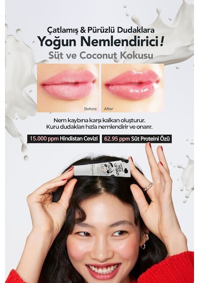 Esfolio Hindistan Cevizi ve Süt Proteini İçeren Onarıcı Dudak Balmı ESFOLIO Coconut Milk Lip Balm