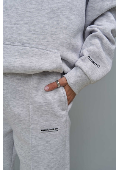 Mai Collection Mai Studios Co. Minimal Baskı Karmelanj Eşofman Takım Kar Melanj