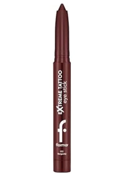 Flormar Extreme Tattoo Mat Asansörlü Kalemtıraşlı Jel Göz Kalemi & Far Stick - 002 Burgundy 00