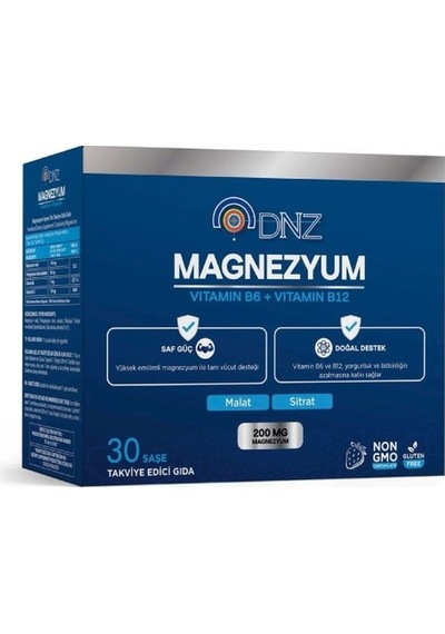 Dnz Magnezyum Vitamin B6 + B12 30 Saşe