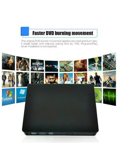 Monozone Usb 3.0 Harici Dvdrw Slim External Cd Dvd Yazıcı Okuyucu