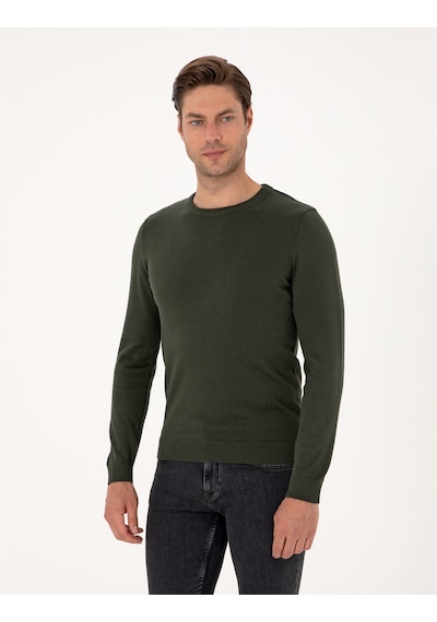 Pierre Cardin Erkek Koyu Haki Kazak /triko 50315509-vr111 Koyu Haki