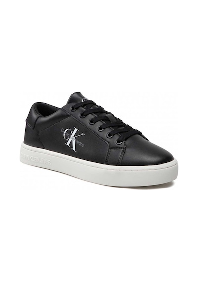 Black Erkek Calvin Klein Classic Cupsole Lace-Up Erkek Sneaker YM Siyah Black Erkek Calvin Klein Classic Cupsole Lace-Up Erkek Sneaker YM Siyah
