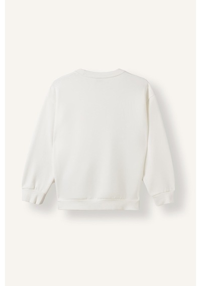 Defacto Overshırt Fıt Bisiklet Yaka İçi Yumuşak Tüylü Kalın Sweatshirt Erkek Çocuk I3177a826wner105 Ekru-er105