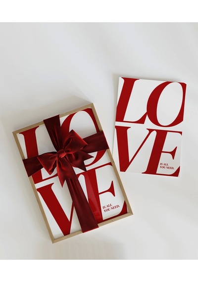 Çerçevesiz Poster Love Is All You Need