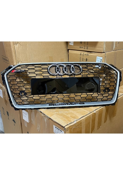 Dmb Audi A5 Rs5 Ön Panjur Gri Çerceve Piano Black 2017-2019 Arası Uyumlu