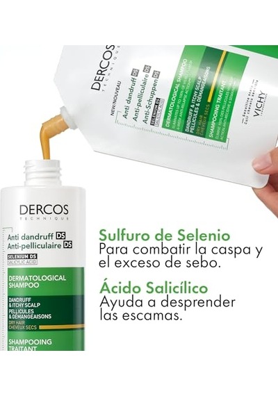 Dercos Anti Dandruff Kuru Saçlar Için Kepek Karşıtı Bakım Şampuanı Yeniden Dolum Paketi 390 Ml Diğer