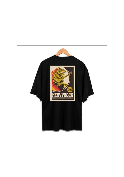 Tarzsokak Erkek Siyah Heavy Rock Baskılı Oversize Bisiklet Yaka Tshirt Siyah Tarzsokak Erkek Siyah Heavy Rock Baskılı Oversize Bisiklet Yaka Tshirt Siyah