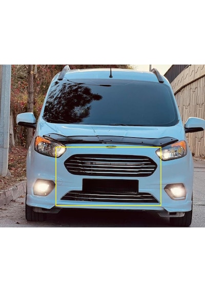 Ford Courier Krom Ön Panjur 7 Parça 2018-2023 Paslanmaz Çelik