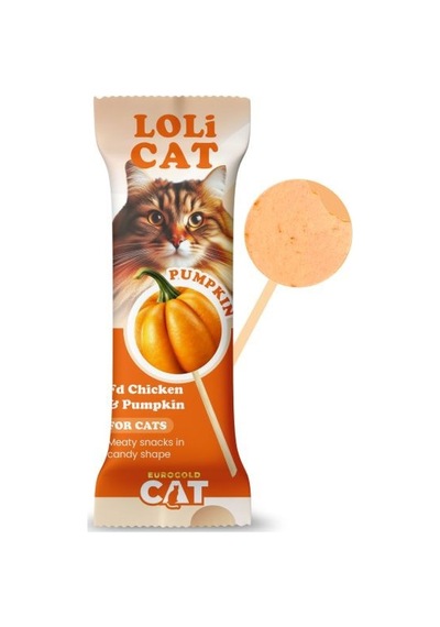 Eurogold Cat Lolicat Kediler İçin Tavuklu Balkabaklı Lolipop