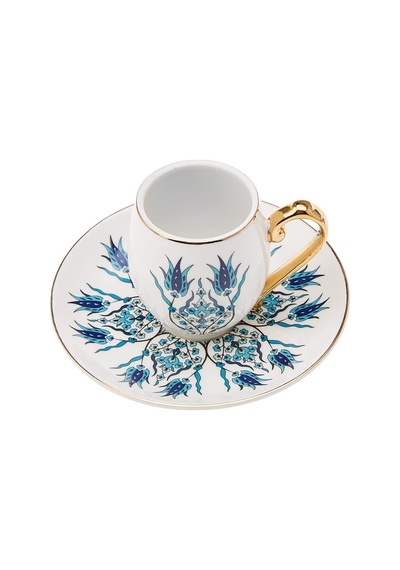 Iznik 6 Kişilik Kahve Fincanı Çok Renkli