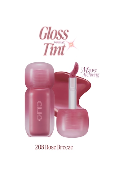 Pigmentli, Parlak Bitişli Dolgunlaştırıcı Lip Gloss Clıo Volumate Gloss 208 Rose Breeze