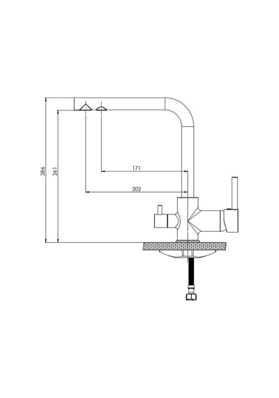 Gpd Espina Arıtma Çıkışlı Çift Akım Eviye Bataryası Siyah