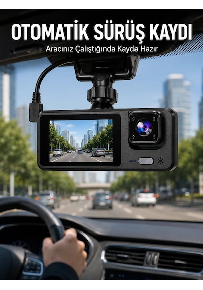 3 Kameralı Dvr Araç Kamerası - Tam Güvenlik Tam Kapsama Yeni Nesil