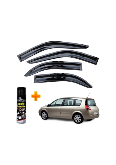 Renault Scenic 3 Mügen Cam Rüzgarlığı 2009 Sonrası 4 Lü Takım +500ml Lastik Parlatıcı