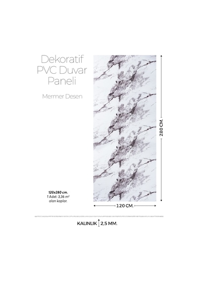 120 Cm X 280 Cm Duvar Paneli,salon,duvar,tv Ünitesi-açık Kahverengi Mermer Desen Mt216-120x280