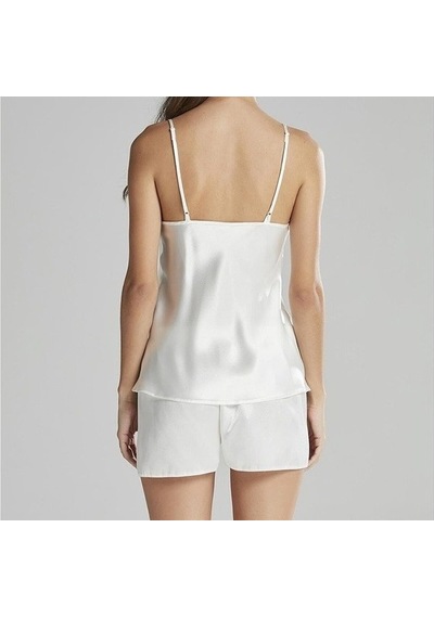 Pierre Cardin 6625 Saten Sabahlık Pijama Gecelik 6 Lı Takım Ekru