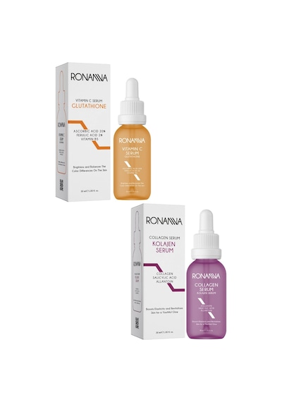 Ronanna Aydınlatıcı Vitamin C Serum İle Collagen Serum Genç Ve Işıltılı Bir Cilt