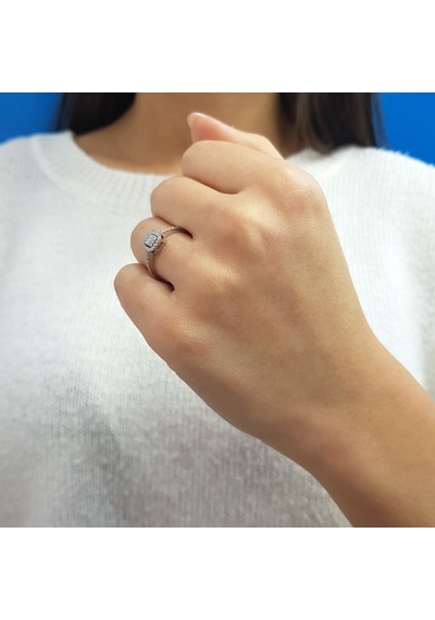 Lova 0,22 Karat Baget Pırlanta Yüzük - 1040518