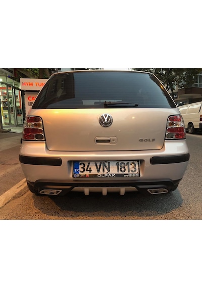 Golf 4 Difüzör Arka Tampon Eki Abs Plastik Egzoz Görünümlü