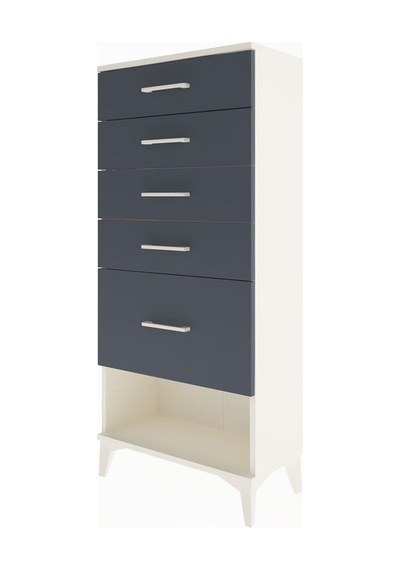Arges Dolap 5 Çekmeceli 60x30x134 Aytaşı-antrasit Aytaşı