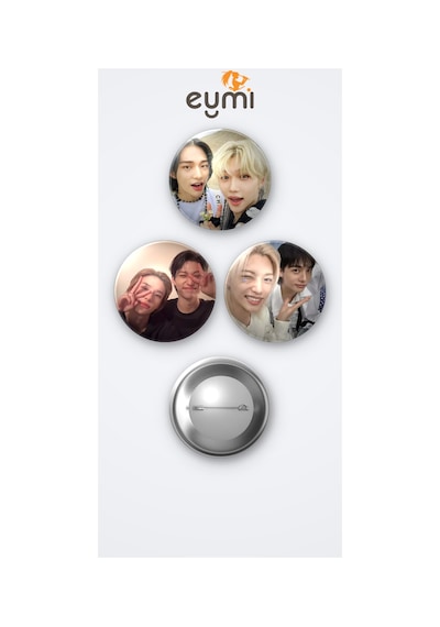 Stray Kids Kpop Grubu Felix Ve Hyunjin 3'lü Metal Rozet Seti 58mm İğneli Buton Çanta Yaka Rozeti Çok Renkli