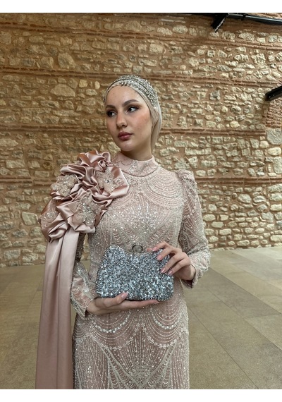 Bukawear Büka Kadın Gümüş Taşlı Parmak Geçmeli Şık Abiye Çanta Silver - 692755073 Silver