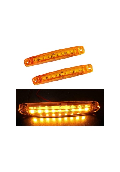 9 Ledli Yan Isaret Ikaz Lambasi 10 Adet Turuncu 12 Volt 486693581